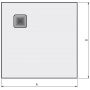 Sanplast Eco Mineral 645580004001020 brodzik kwadratowy 100x100 cm biały zdj.2