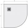 Sanplast Eco Mineral 645580043001020 brodzik półokrągły 90x90 cm biały zdj.2