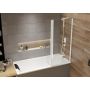Sanplast Exa Line 600540180024401 parawan nawannowy 70 cm 2-częściowy biały mat/szkło przezroczyste zdj.1