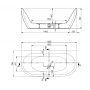 Sanplast Luxo 632370108001010 wanna przyścienna 160x75 cm owalna biała zdj.2