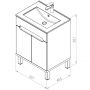 Strama Ovo 1210000 szafka podumywalkowa stojąca 59.7x45.6 cm zdj.2