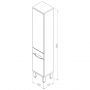 Strama Ovo 1220003 szafka 35.2x30.1x189.4 cm boczna stojąca grafitowa zdj.2