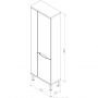 Strama Ovo 1220100 szafka 60.2x30.1x189.4 cm boczna stojąca biała zdj.2