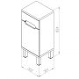 Strama Ovo 1230000 szafka 35.2x30.1x82.4 cm boczna stojąca dąb zdj.2