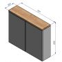 Strama Ovo 1240103 szafka z lustrem 79.5x20.1 cm zdj.2
