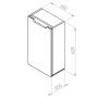 Strama Lupo 2230000 szafka 35x20x62 cm boczna wisząca biała zdj.2