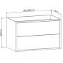 Strama Erin 2610388 szafka 80x46x50 cm podumywalkowa wisząca czarna zdj.2