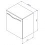 Strama Pilar 2720000 szafka 45x31x50 cm boczna wisząca biała zdj.2