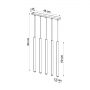 Sollux Lighting Pastelo SL0468 lampa wisząca 5x40 W biały zdj.2