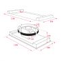Teka Maestro 40484180 okap kuchenny 120 cm wyspowy stal zdj.2