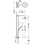 Tres Base Plus 21639302NM zestaw prysznicowy podtynkowy termostatyczny z deszczownicą czarny zdj.2