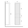 Uptrend Melito 002SW3801 szafka 37.5x30x165 cm boczna wisząca biała zdj.2