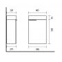 Uptrend Fika 003SU4005TR41355 umywalka z szafką i uchwytami 40.5 cm dąb zdj.2