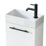 Uptrend Nava 004SU4001TR41355 umywalka z szafką i uchwytami 40.5 cm białą zdj.3