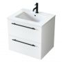 Uptrend Nava 004SU6001UP4530600 umywalka z szafką i uchwytami 60.5 cm białą zdj.1