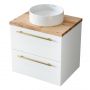 Uptrend Nava 004SU6002999BL6001 szafka z blatem 60.5x46x52.7 cm podumywalkowa stojąca biała zdj.1