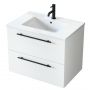 Uptrend Nava 004SU7001UP4530700 umywalka z szafką i uchwytami 70.5 cm białą zdj.1