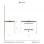 Uptrend Nava 004SU7002999BL7001 szafka z blatem 70.5x46x52.7 cm podumywalkowa stojąca biała zdj.2