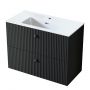 Uptrend Panarea 005SU8003 szafka 79.6x38.2x60 cm podumywalkowa wisząca czarna zdj.1