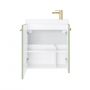 Uptrend Nook 010SU5505TR41366 umywalka z szafką i uchwytami 55 cm zieloną zdj.3