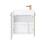 Uptrend Nook 010SU5506TR41366 umywalka z szafką i uchwytami 55 cm zieloną zdj.3