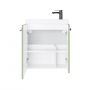 Uptrend Nook 010SU5507TR41366 umywalka z szafką i uchwytami 55 cm zieloną zdj.3