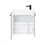 Uptrend Nook 010SU5508TR41366 umywalka z szafką i uchwytami 55 cm zieloną zdj.3