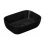 Uptrend Hapi TR41287U18 umywalka 45.5x14 cm prostokątna nablatowa czarna zdj.1