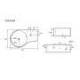 Uptrend Aster TR4506A umywalka 44x27.8 cm nablatowa biała zdj.2
