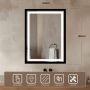 Venti Luxled 5907459662450 lustro 60x80 cm prostokątne z oświetleniem czarny zdj.5