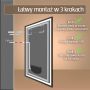Venti Luxled 5907459662450 lustro 60x80 cm prostokątne z oświetleniem czarny zdj.8