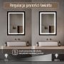 Venti Luxled 5907459662450 lustro 60x80 cm prostokątne z oświetleniem czarny zdj.6