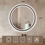 Venti Rund Led 5907459662467 lustro 80x80 cm okrągłe z oświetleniem czarny zdj.5