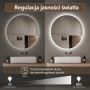 Venti Koło Led 5907459662764 lustro 100x100 cm okrągłe z oświetleniem zdj.5