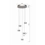Aviano Quiberon 5039503 lampa wisząca 5x W srebrna-szampan zdj.2