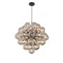 Aviano Portofino 50794405 lampa wisząca x2.2 W czarna-chrom-przydymiona zdj.1