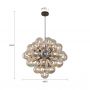 Aviano Portofino 50794405 lampa wisząca x2.2 W czarna-chrom-przydymiona zdj.2