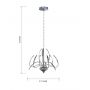 Aviano Hampton 53261201 lampa wisząca x57 W chrom zdj.2
