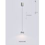 Aviano Quiberon 6039103 lampa wisząca 1x8 W szampan-nikiel zdj.4