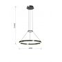 Aviano Perpignon 60490110 lampa wisząca 1x30 W czarna-chrom zdj.2