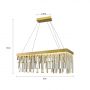 Aviano Lauret 62080115 lampa wisząca 1x37 W złota zdj.1