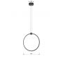 Aviano Circola 62180110 lampa wisząca 1x36 W czarna zdj.2