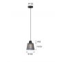 Aviano Mitica 62190110 lampa wisząca 1x40 W czarna zdj.2