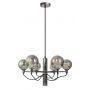 Aviano Classico 62210610 lampa wisząca 6x3 W czarna-chrom zdj.4
