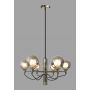 Aviano Classico 62210610 lampa wisząca 6x3 W czarna-chrom zdj.5