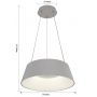 Aviano Sella 62220106 lampa wisząca 1x25 W biała zdj.2