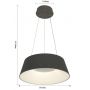 Aviano Sella 62220150 lampa wisząca 1x25 W antracyt zdj.2
