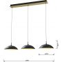 Wofi Rosskoff lampa wisząca 3x9,7 W czarna 7001-304 zdj.2