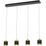 Wofi Toulouse 7003404 lampa wisząca 4x8.5 W czarna zdj.1