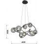 Wofi Nancy 7014805 lampa wisząca powyżej 6x3.5 W czarna-chrom zdj.2